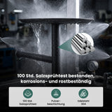 glasvilla Klopapierhalter Stehend, Toilettenpapierhalter  | Edelstahl, Klorollenhalter freistehend, Toilettenpapier Aufbewahrung für 4 Rollen, ohne Bohren, für Badezimmer & WC Lino-06