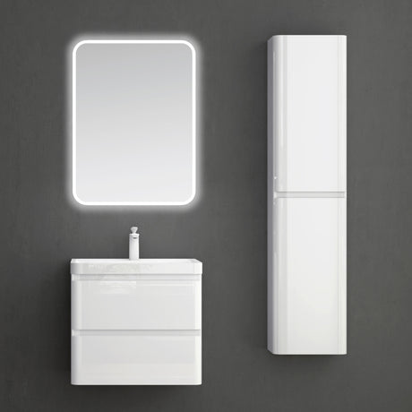 glasvilla Badmöbel-Set Waschbeckenunterschrank mit Softclose Schubladen inkl. Mineralguss Waschbecken Lucca