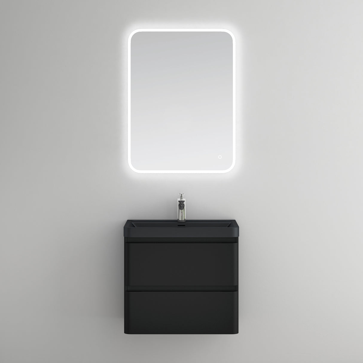 glasvilla Badmöbel-Set Waschbeckenunterschrank mit Softclose Schubladen inkl. Mineralguss Waschbecken Lucca