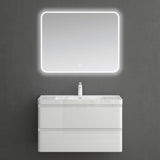 glasvilla Badmöbel-Set Waschbeckenunterschrank mit Softclose Schubladen inkl. Mineralguss Waschbecken Lucca