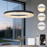 glasvilla Pendelleuchte Esstisch,  LED Moderne Hängelampe, stufenlos dimmbar 3000K–6000K, höhenverstellbare Design  Esstischlampe mit Fernbedienung & Wandschalter, Luvina03