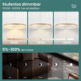glasvilla Pendelleuchte Esstisch,  LED Moderne Hängelampe, stufenlos dimmbar 3000K–6000K, höhenverstellbare Design  Esstischlampe mit Fernbedienung & Wandschalter, Luvina03