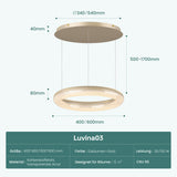 glasvilla Pendelleuchte Esstisch,  LED Moderne Hängelampe, stufenlos dimmbar 3000K–6000K, höhenverstellbare Design  Esstischlampe mit Fernbedienung & Wandschalter, Luvina03