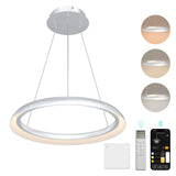 glasvilla Lampadario Sospensione, Lampada 3000-6000K con Filo 110 CM, Altezza Regolabile, Lampada da Soffitto a Sospensione per Camera da Letto, Cucina e Soggiorno, Luvina04