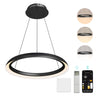 glasvilla Pendelleuchte Esstisch,  LED Moderne Hängelampe, stufenlos dimmbar 3000K–6000K, höhenverstellbare Design 20W Esstischlampe mit Fernbedienung & Wandschalter, Luvina04
