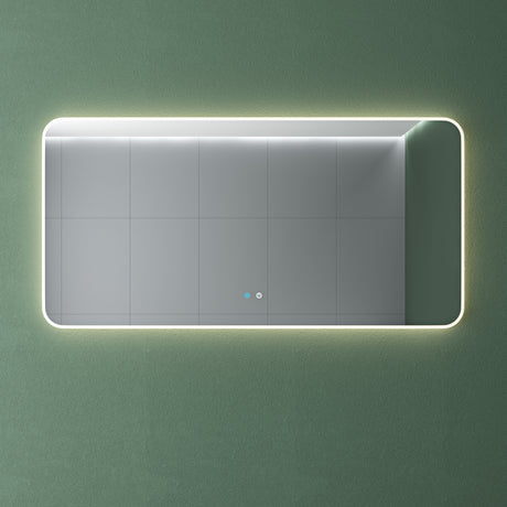 Glasvilla Design Espejo LED de Baño con Touch y Antivaho – Luz Regulable con Memoria Premium