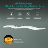 glasvilla Pendelleuchte 97cm LED Hängelampe Dimmbar mit Fernbedienung 3000K/4000K/6000K Verstellbares Kabel 36W Hängeleuchte für Esszimmer Wohnzimmer Schlafzimmer