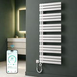 glasvilla Badheizkörper,mit Heizstab Badheizung,Handtuchheizkörper mit Seitenanschluss, Handtuchwärmer mit Heizstab 600W/900W, App-Steuerung, Thermostat und Timerfunktion,‎FN con Heizstab-03