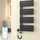 glasvilla Badheizkörper,mit Heizstab Badheizung,Handtuchheizkörper mit Seitenanschluss, Handtuchwärmer mit Heizstab 600W/900W, App-Steuerung, Thermostat und Timerfunktion,‎FN con Heizstab-03