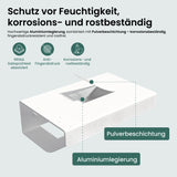 glasvilla Toilettenpapierhalter mit Ablage, Klopapierhalter WC aus Aluminiumlegierung, Toilettenpapier Halterung Rollenhalter  Lino-05