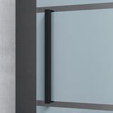 glasvilla Glasschiebetür komplettset,  Griffart: Stangengriff, 15 mm Wandabstand, 8mm ESG-Sicherheitsglas Amalfi Schwarz