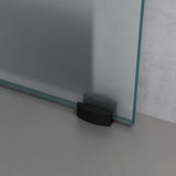 glasvilla Glasschiebetür komplettset, Griffart: Muschelgriff, 15 mm Wandabstand, 8mm ESG-Sicherheitsglas Amalfi Schwarz