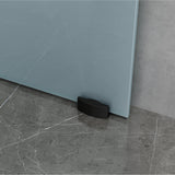 glasvilla Glasschiebetür komplettset,  Griffart: Stangengriff, 15 mm Wandabstand, 8mm ESG-Sicherheitsglas Amalfi Schwarz