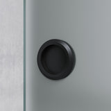 glasvilla Glasschiebetür komplettset, Griffart: Muschelgriff, 15 mm Wandabstand, 8mm ESG-Sicherheitsglas Amalfi Schwarz