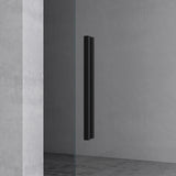 glasvilla Glasschiebetür komplettset,  Griffart: Stangengriff, 15 mm Wandabstand, 8mm ESG-Sicherheitsglas Amalfi Schwarz