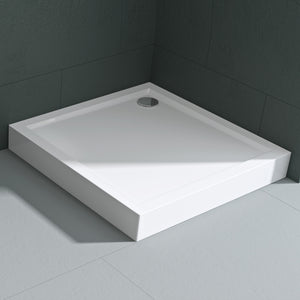 Glasvilla Design – Plato de ducha acrílico cuadrado elevado Faro1H, altura 14 cm