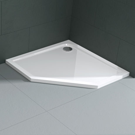 glasvilla Duschwanne Duschtasse aus Sanitäracryl Fünfeckig Faro5