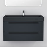 glasvilla Badmöbel-Set Waschbeckenunterschrank Waschtisch mit Unterschrank inkl. Mineralguss-Waschbecken in Anthrazit Quadratto