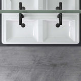 glasvilla Waschbecken Einbauwaschbecken Rechteckige Waschschale aus Mineralguss mit Überlauf Col8