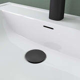 glasvilla Waschbecken Einbauwaschbecken Rechteckige Waschschale aus Mineralguss mit Überlauf Col8