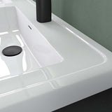 glasvilla Waschbecken Einbauwaschbecken Rechteckige Waschschale aus Mineralguss mit Überlauf Col8