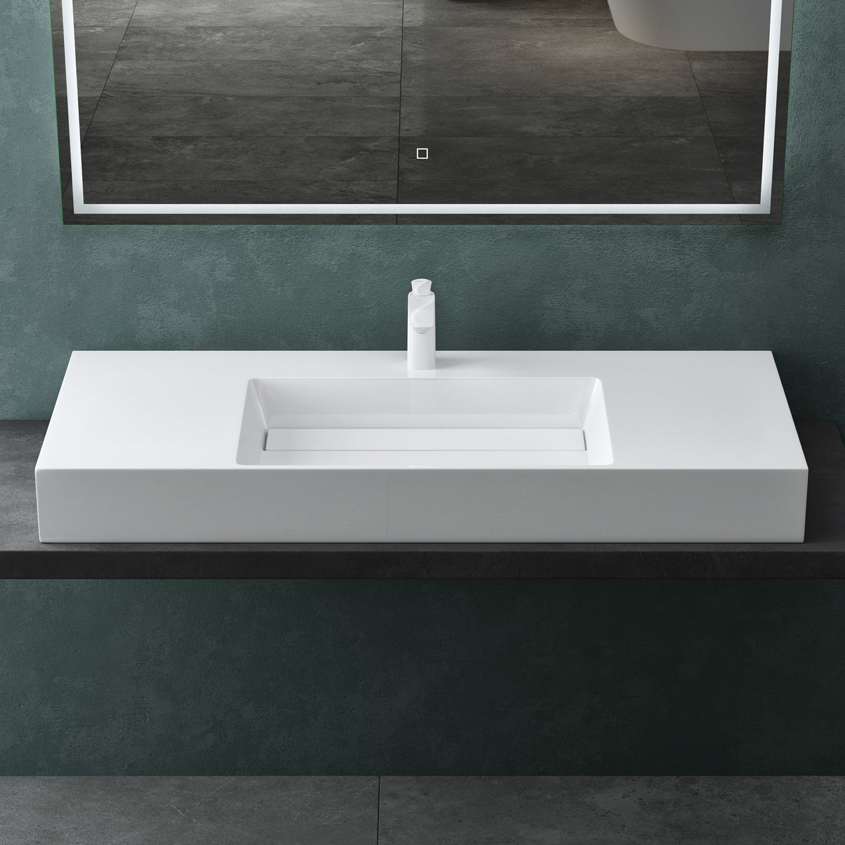 glasvilla Waschbecken Aufsatzwaschbecken Hängewaschbecken aus Mineralguss Col12