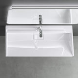 glasvilla Waschbecken Aufsatzwaschbecken Hängewaschbecken Hängewaschtisch inkl. Ablaufgarnitur Mineralguss Rechteckig Waschplatz col19