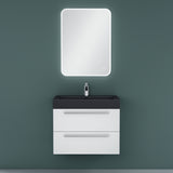 glasvilla Badmöbel-Set Waschbeckenunterschrank Waschtisch mit Unterschrank inkl. Mineralguss-Waschbecken in Anthrazit Quadratto