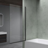 glasvilla Duschwand für Badewanne Badewannenwand Sicherheitsglas mit NANO-Versiegelung Badewannentrennwand Badewannenaufsatz 80x140cm Cortona201