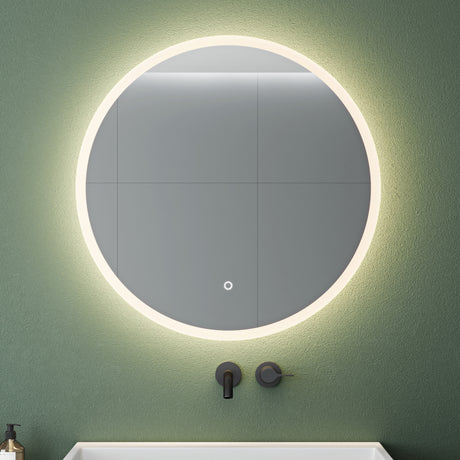 glasvilla Wandspiegel Badezimmer Spiegel LED runder Lichtspiepgel LED Bad-Spiegel mit Touchschalter, Antibeschlag durch Antifog-Schicht LED-Spiegel 05