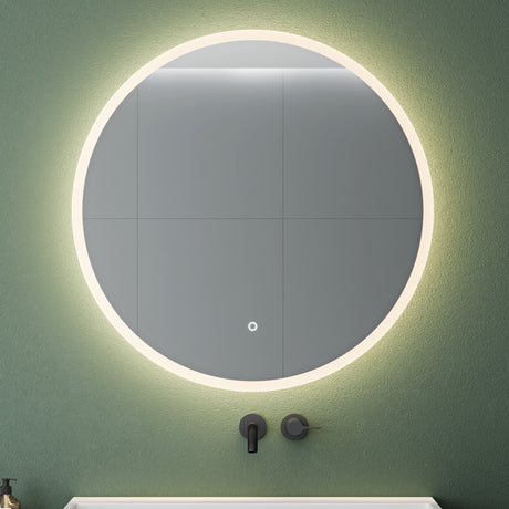 glasvilla Wandspiegel Badezimmer Spiegel LED runder Lichtspiepgel LED Bad-Spiegel mit Touchschalter, Antibeschlag durch Antifog-Schicht LED-Spiegel 05