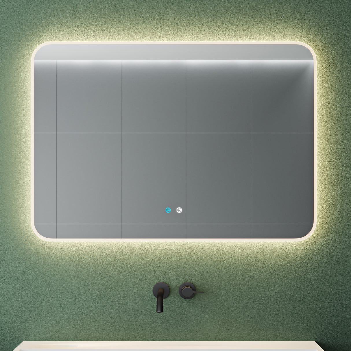glasvilla Wandspiegel Badezimmer Spiegel LED Bad-Spiegel mit Touchschalter, Beschlagfrei durch Antifog-Schicht Nova-02