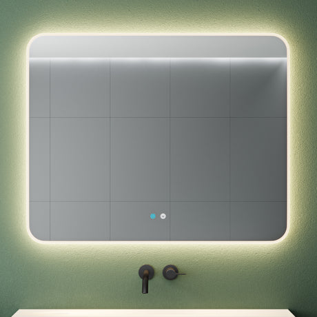 glasvilla Wandspiegel Badezimmer Spiegel LED Bad-Spiegel mit Touchschalter, Beschlagfrei durch Antifog-Schicht Nova-02