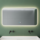 glasvilla Wandspiegel Badezimmer Spiegel LED Bad-Spiegel mit Touchschalter, Beschlagfrei durch Antifog-Schicht Nova-02