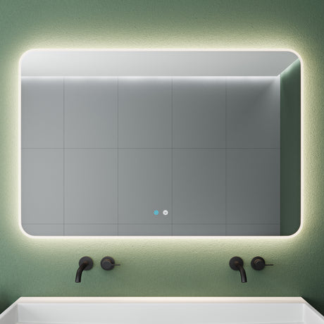 glasvilla Wandspiegel Badezimmer Spiegel LED Bad-Spiegel mit Touchschalter, Beschlagfrei durch Antifog-Schicht Nova-02