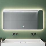 glasvilla Wandspiegel Badezimmer Spiegel LED Bad-Spiegel mit Touchschalter, Beschlagfrei durch Antifog-Schicht Nova-02