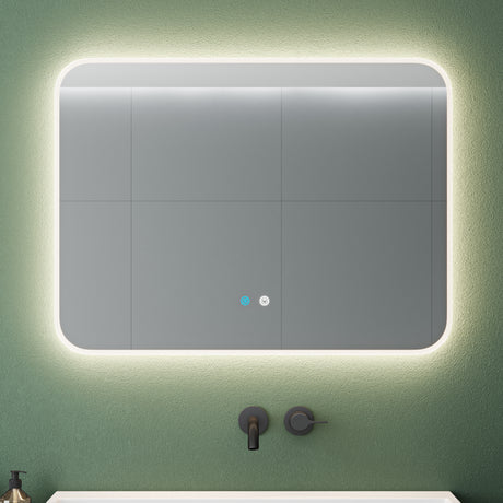 glasvilla Wandspiegel Badezimmer Spiegel LED Bad-Spiegel mit Touchschalter, Beschlagfrei durch Antifog-Schicht Nova-02