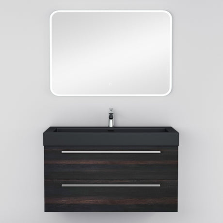 glasvilla Badmöbel-Set Waschbeckenunterschrank Waschtisch mit Unterschrank inkl. Mineralguss-Waschbecken in Anthrazit Quadratto