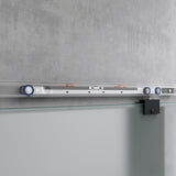 glasvilla Glasschiebetür komplettset,  Griffart: Stangengriff, 25 mm Wandabstand, inkl. Soft-Close, 8mm ESG-Sicherheitsglas Amalfi Schwarz