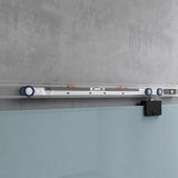 glasvilla Glasschiebetür komplettset,  Griffart: Stangengriff, 25 mm Wandabstand, inkl. Soft-Close, 8mm ESG-Sicherheitsglas Amalfi Schwarz