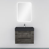 glasvilla Badmöbel-Set Waschbeckenunterschrank Waschtisch mit Unterschrank inkl. Mineralguss-Waschbecken in Anthrazit Quadratto