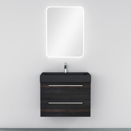 glasvilla Badmöbel-Set Waschbeckenunterschrank Waschtisch mit Unterschrank inkl. Mineralguss-Waschbecken in Anthrazit Quadratto