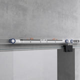 glasvilla Glasschiebetür komplettset, Griffart: Muschelgriff, inkl. Soft-Close, 25 mm Wandabstand, 8mm ESG-Sicherheitsglas Amalfi Schwarz