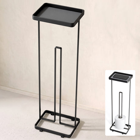 Glasvilla Design Portarrollos de Pie con Estante Reglo-04 – Soporte Elegante con Almacenamiento para 3–5 Rollos