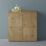 glasvilla Möbel Kommode Aufbewahrungsschrank mit 4 Türen Sideboard Schrank Mehrzweckschrank Schrank04