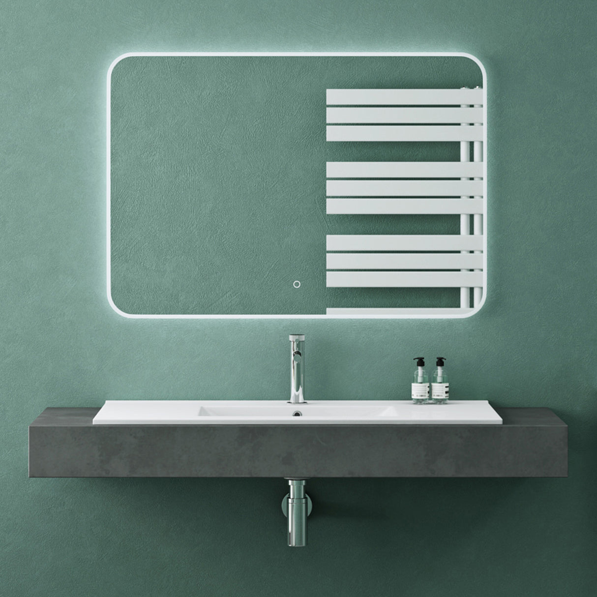 glasvilla Waschbecken Einbauwaschbecken Waschtisch Weiß glänzend aus Keramik inkl. Nano-Beschichtung Rechteckig Brüssel911