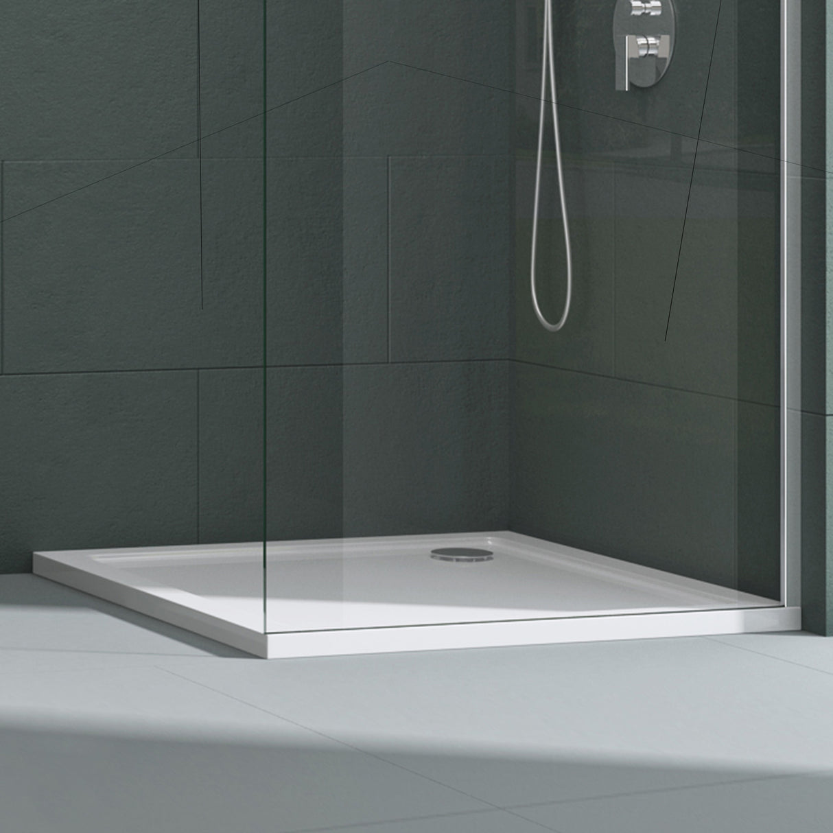 glasvilla Duschwanne Duschtasse aus hochwertigem Acryl Quadratisch Faro