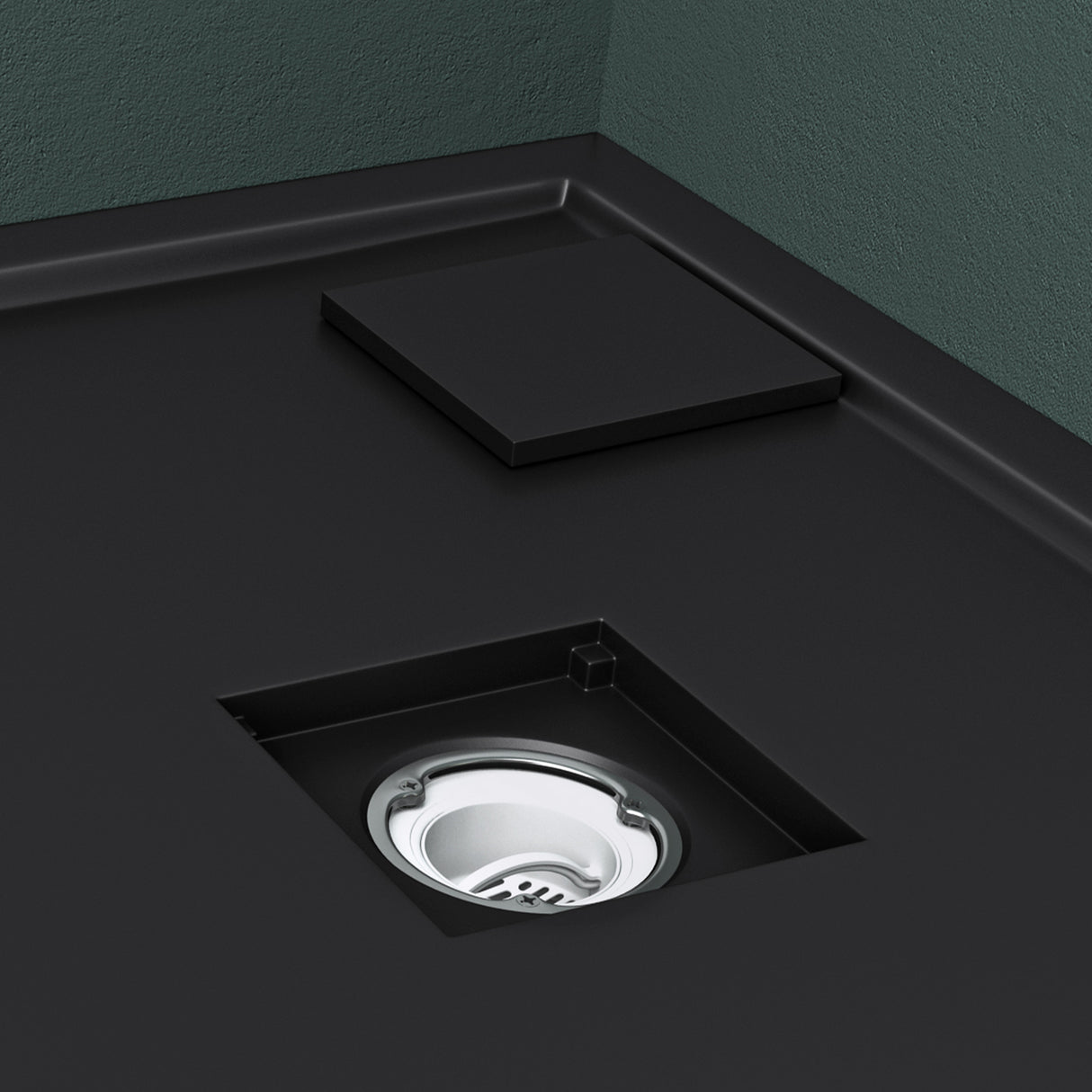 glasvilla Duschwanne aus Mineralguss Duschtasse Superflach Anti-Rutsch Geoma08