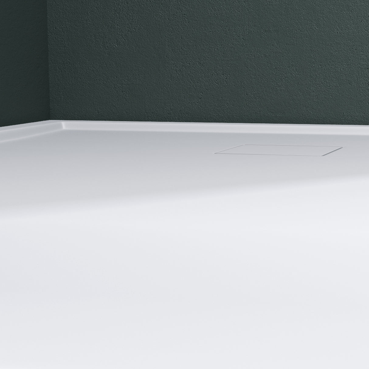 glasvilla Duschwanne aus Mineralguss Duschtasse Superflach Anti-Rutsch Geoma08