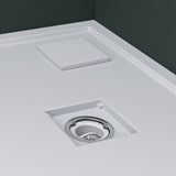 glasvilla Duschwanne aus Mineralguss Duschtasse Superflach Anti-Rutsch Geoma08